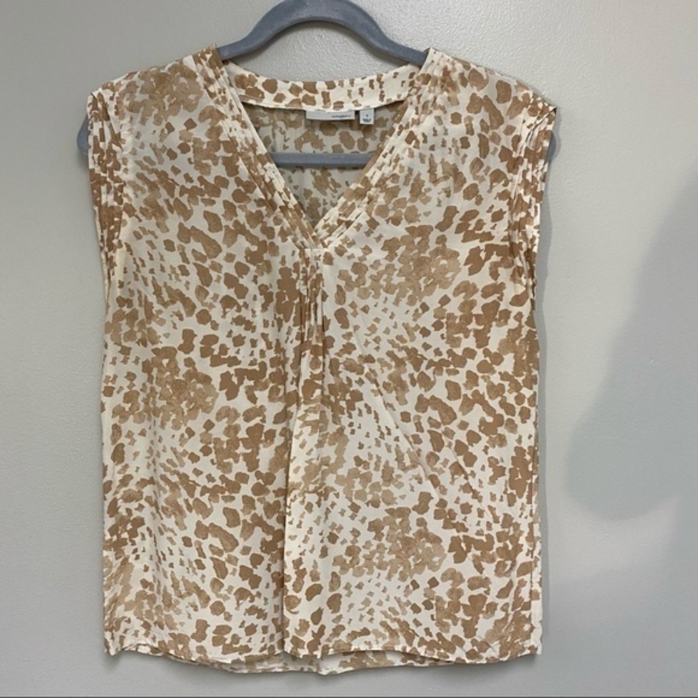 Halogen Tan Sleeveless Top